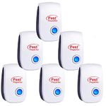 RUTIDA Ultrasonic Pest Repeller, 6 Pack Electronic Plug In Mice Repellent and Rat Repellent, Ultrasonic Insect Repellent Indoor Pest Control for Insect, Mosquitos, Flies, Roaches, Rats, Spiders, Flea