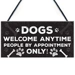 RED OCEAN Dog Signs For Home Funny Hanging Wall Plaque Funny Pet Signs Dog Animals Welcome Sign Keepsake