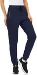 TACVASEN Jogger Trousers Women Comfortable Tracksuit Pants Cotton Jogging Bottoms Elastic Waist Pyjamas Trousers Comfy Yoga Trousers with Pocket Gym Pants Navy Blue