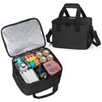 Trunab Portable Insulated Medical Bag with Removable Dividers, Travel Medicine Storage Watertight Medical Cooler Bag for Home, Travel, Camping, (Bag Only) - Patented Design