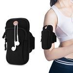 CEUTA® Phone Arm Bag Gym Phone Holder for Arm,iPhone Pouch iPhone Arm Case for iPhone 8 Plus/X/8/7/6 Plus/SE,iPhone 6S Running Band iPhone 7 Plus Armband Cell Phone Arm Holder Black Upto 6 Inch.