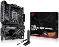 ASUS ROG Crosshair X870E APEX AMD X870E AM5 ATX Motherboard, Advanced AI PC-Ready, 18+2+2 Stages, DDR5, ROG Memory Fan, ROG DIMM.2 Card, Wi-Fi 7, 5G LAN, 3X M.2, PCIe® 5.0, USB4®, USB Type-C®, AI OC