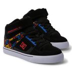 DC Shoes Boy's Pure High-top Ev Gymnastics Shoe, Black Red Print, 12.5 UK Child