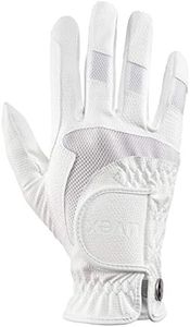 uvex i-Performance 2 Horse Riding Gloves for Women & Men, White, 8.5 - Stretchable, Breathable & with Touchscreen Capability