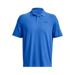 Under Armour Men's Performance 3.0 Polo Golf Shirt, (464) Water/Black, XL