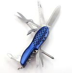 Gokyo Pocket Multitool 11 in 1 - Essentials Travel & Car Versatile tool featuring 11 uses in a tool, ideal for everyday use, outdoor activities & must keep in car -Blue