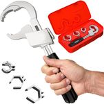 Universal Adjustable Double-Ended Wrench - Multifunctional Bathroom Wrench, Universal Pipe Wrench for Valves/Faucets/Connecting Pipes/Shower Heads Hand Tool for Water Pipe Repair & Home Accessories