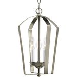 Progress Lighting P3928-09 Gather Collection 3 Light Foyer Pendant, Brushed Nickel