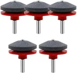 YAUNJI Lawnmower Dull Blade Sharpener, 2024 New Lawn Mower Blade Sharpener Kits, Universal Blade Sharpeners for Lawn Mowers for Any Power Hand Drill (Red 5 PCS)