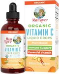 Organic Vitamin C Supplement by MaryRuth's | Liquid Vitamin C Liquid Drops for Adults & Kids | Immune Support Supplement for Overall Health | Vegan | Non-GMO | Gluten Free | 4 Fl Oz