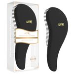 Detangling Brush for all types hair, Detangle Hair Brush for Curly Hair, Straight, Dry & Wet Hair - Detangling Hair Brush for Kids, Women, & Toddlers (BLACK)