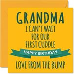 Fun Birthday Cards for Grandma - First Cuddle - Happy Birthday Card for Grandma from Bump, Grandma Birthday Gifts, 145mm x 145mm Special Greeting Cards