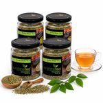 sunshinetea™ Yerba Mate Pure | Set of 4 JARs | 100% Pure Argentine Yerba Mate | No Additives No Blending | Natural Energy + B-Complex Vitamins + Antioxidants | 160 Grams
