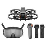 DJI Avata 2 Fly Smart Combo (Three Batteries), FPV Drone with Camera 4K, Immersive Experience, One-Push Acrobatics, Built-in Propeller Guard, 155° FOV, Camera Drone with Goggles N3 and RC Motion 3