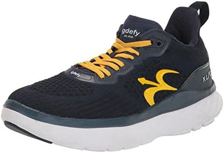 Gravity Defyer g-defy XLR8 Run Running Shoes for Men | Comfortable Orthopedic Shoes for Standing All Day | Patented VersoShock Technology | Wide Toe Box Blue, Yellow
