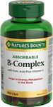 Nature's Bounty B Complex w/Folic Acid plus Vitamin C, Helps Metabolize Carbohydrates, 100 Softgels