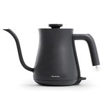 BALMUDA The Kettle | Electric Gooseneck Kettle | Lightweight | Stainless Steel | 0.6L (20fl oz) Capacity | Neon Light Indicator | Perfect for Tea and Coffee | US Version | Black