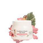 Sacred Grove Condition & Repair Hair Mask | Hydrates Rough & Dry Hair | Marshmallow Root, Flaxseed & Hibiscus | Made with 10 Potent Raw Herbs | At-Home Hair Spa | Paraben, Sulphate-Free | 200 gms