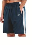 BLUE STAR SHARK - Men's Regular Fit Polyester Blend Shorts | Casual Shorts | Half Track Paint's | Comfortable Rich Solid Design Shorts with Zip Pocket.