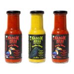 NAAGIN Indian Hot Spicy Chilli Sauce Combo - Smoky Bhoot (Pack Of Two) & Kantha Bomb (Pack Of One) (230gm Each)