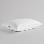 Sobel Westex Hotel Sobella Soft Side Sleeper Pillow | Luxury Hotel & Resort Quality, 300TC 100% Cotton | Down-Like Fill, Gentle Support, Plush, Queen (1 Pack)
