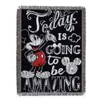 Disney's Mickey Mouse, Amazing Day Woven Tapestry Throw Blanket, 48" x 60", Multi Color