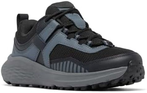 Columbia Unisex-Child Konos Low Hiking Shoe, Black/Graphite, 2 Big Kid