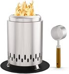 Tectsia Tabletop Fire Pit, 7.8 x 5.5 Inch Mini Smores Table Top Firepit, Protable Small Tabletop Firepit with Folding Stand, Fireproof Mat, Travel Bag, 304 Stainless Steel, Fueled by Pellets or Wood