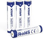 XTAR Rechargeable AAA Lithium 1.5V Batteries,1620mWh Long-Lasting High-Capacity, with Low-Voltage Indicator,1.5V 2A Constant Output,1200+ Cycle Times (4-Pack 1.5V 1620mWh)