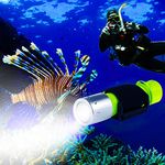 BlueFire 1100 Lumen CREE XM-L2 Scuba Diving Flashlight Waterproof Diving Torch Submarine Diving Safety Lights Underwater Dive Light (Yellow)