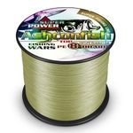 Ashconfish Braided Fishing Line-8 Strands Super Strong PE Fishing Wire 500M/546Yards Multifilament Fishing String Ultra Power Heavy Tensile for Saltwater & Freshwater 80LB Army Green