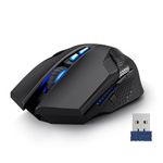 TECKNET Wireless Gaming Mouse, 8000 DPI Adjustable Wireless Mouse 2.4G USB Computer Gaming Mouse, 8 Programmable Buttons, Ergonomic Cordless Mice for Laptop PC Mac