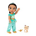 Disney Princess My Singing Friend Jasmine Feature Doll, 14” / 35 cm Tall Doll Sings and Says Over 10 Story-Inspired Phrases, Accessories Included For Added Play, Perfect For Girls Aged 3+