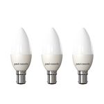 paul russells 6.5W LED Candle Light Small Bayonet Cap B15D, 60w Bulb, 806LM LED Bulbs, 6500K Daylight Lamps, Frosted C35 SBC Energy Saving Chandelier Lightbulbs, Pack of 3