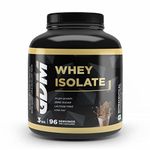 GDM Whey Isolate with 24g High Protein | Sugar Free | Lactose Free | Low Fat | Builds Lean Muscles | Increases Strength | 3 Kg | Chocolate Flavor