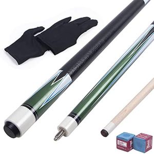 Billar Corto de Billar para Billar, 58 Pulgadas, Palillos de Madera Dura, para Deportes de Mesa de Billar