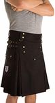 Damn Near Kilt 'Em Men's Sport Utility Kilt Large Black