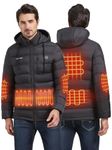 Gokozy Heated Jacket for Men - Heated Body Warmer Heating Jackets Lightweight Outwear Coat Heated Jacket with 7.4V Battery Pack Outdoor activities Parka