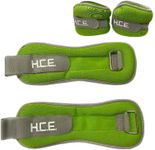 HCE 1kg = 500g x 2 Ankle Arm Wrist Weights Straps - Pair of 0.5kg Fixed Weight for Arm, Hand & Leg Fully Adjustable - Best for Walking, Jogging, Crossfit, Cardio Training, Agility Speed Aerobics Exercise