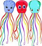 HENGDA KITE 3 Pack Octopus Kite,for