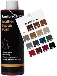 Furniture Clinic Leather Repair Paint | 2-in-1 Seal and Color | Use on Scratches, Tears, and Holes in Car Seats, Furniture | Quick and Easy Leather Repair Kit for Furniture (Bordeaux, 500ml / 17oz)