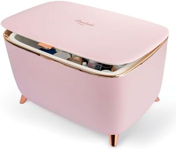 Cooluli Glam 9L Mini Skincare Fridge - Pink Mini Fridge for Skin Care Accessories, Makeup, Cosmetics and Facial Masks Storage - Ideal Birthday and Christmas Gift for Women and Teen Girls
