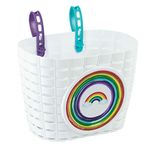 Widek Girls' HW2060RB Childrens Rainbow Bicycle Basket, White, One Size