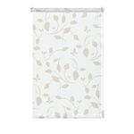 GARDINIA Roller Blind with Scandinavian Motif for Clamping or Gluing, Daylight Roller Blind, Opaque, Mounting Kit Included, EASYFIX Roller Blind Decor, White/Natural, 60 x 150 cm (WxH)