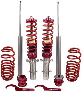 maXpeedingrods Coilovers Lowering Mounts for VW Golf MK4 / Jetta MK4 / for Audi A3 MK1 / New Beetle 1997-2010 1.4 1.6 1.8T 2.0 - Red