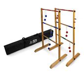 Yard Games LADDER-07 Ladder Toss Double Wooden Ladder Ball Game with Finished Wood and Durable Nylon Carrying Case, Include Anti-Tangling Ropes, 99.57 x 13.72 x 9.4 cm