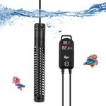 AQQA Aquarium Heater, 300W/500W/800W/1000W/1200W Submersible Aquarium Heater with Digital LED Display Suitable for Freshwater and Saltwater Aquariums