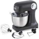 DASH Tilt-Head 3.5qt Stand Mixer 12 Speeds with Paddle, Dough Hook, and Whisk Attaachments- Forged Iron