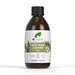 Dr Organic Castor Oil, 100% Pure & Cold Pressed, Nourish & Condition, for Dry Skin & Hair, Massage, Carrier Oil, Aromatherapy, Natural, Vegan, Cruelty Free, Certified Organic, 250ml