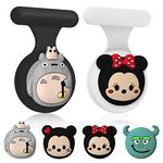 DZHAXIE AirTag Holder for Kids, Hidden Case for Apple Air Tag Brooch Pin Portable Than Bracelet, Necklace, Wristband GPS Tags, Suitable for Children, The Elderly, Backpack, and Luggage. (Black, White)